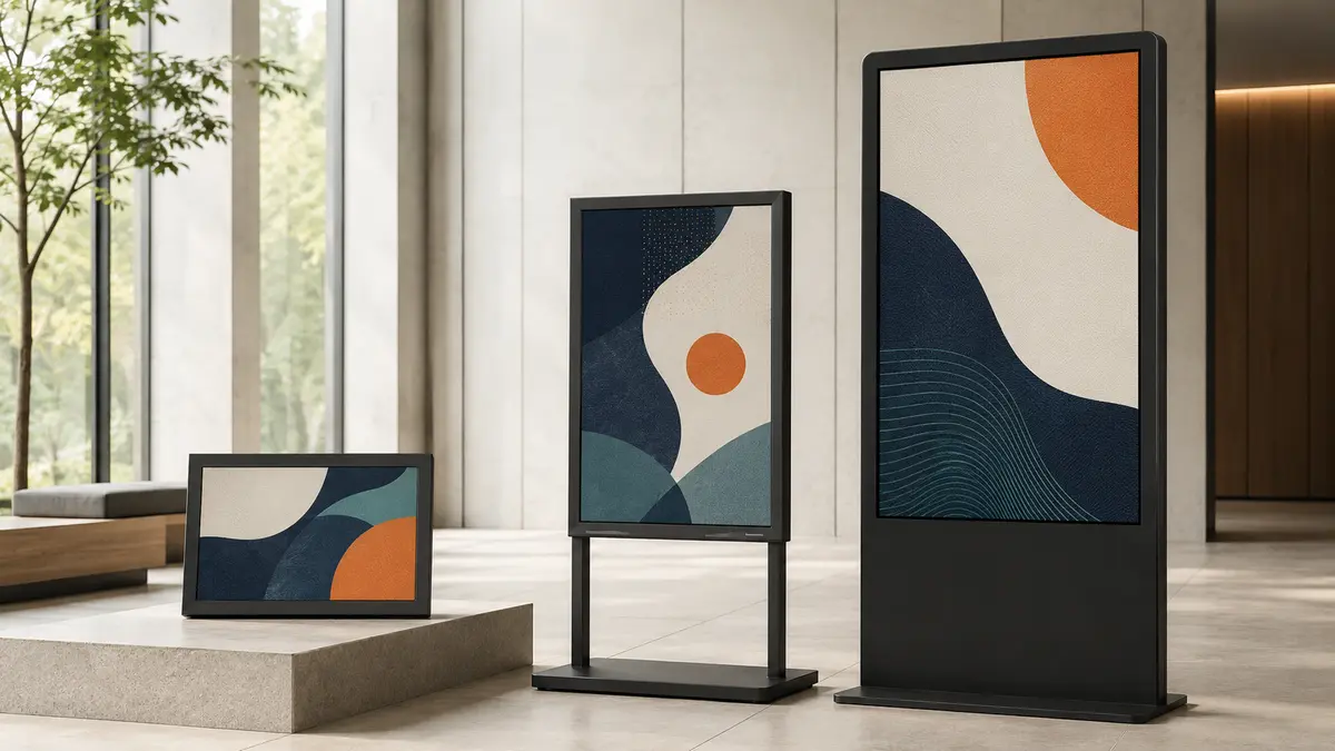 Colour ePaper displays and kiosks ranging from compact 13-inch frames to large 75-inch units