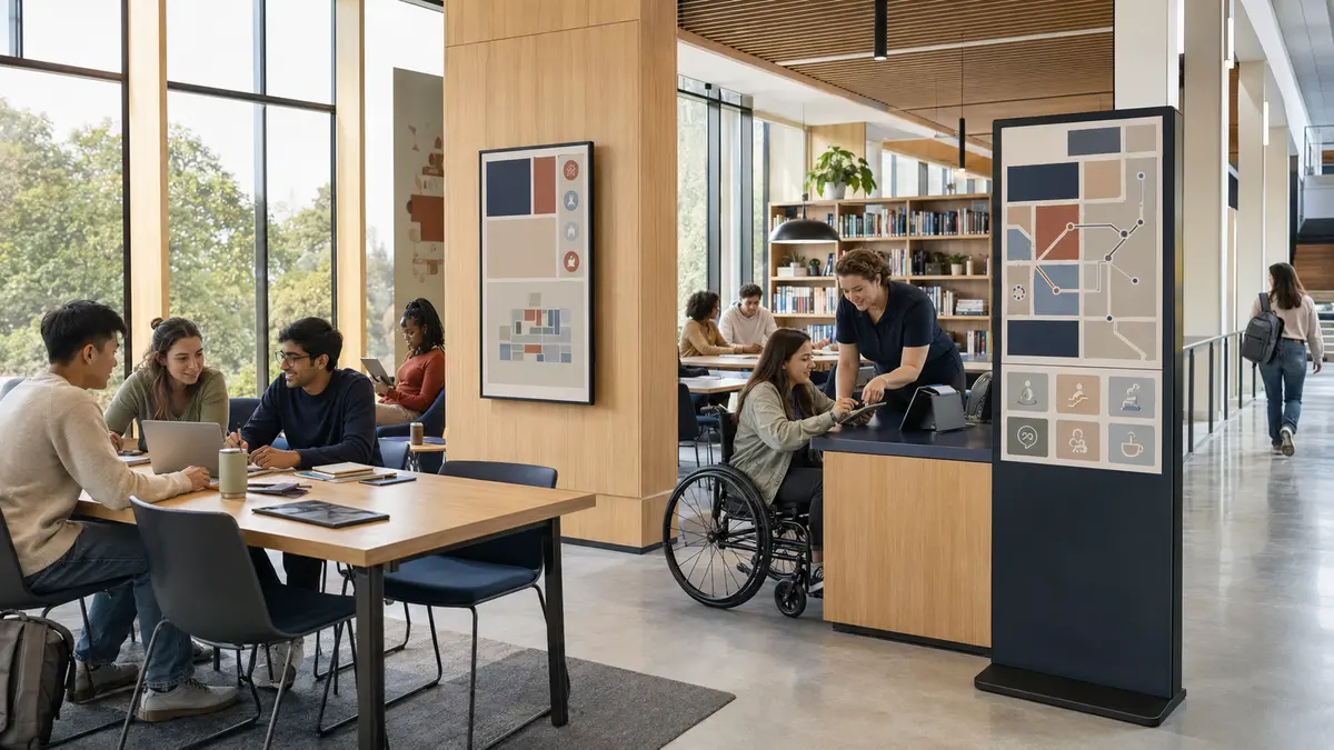 Connected ePaper information displays in a modern education environment